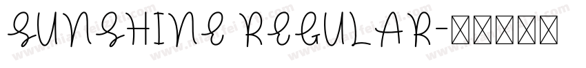 SUNSHINE REGULAR字体转换
